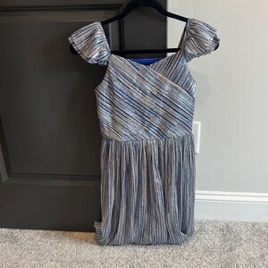 Zunie Blue and Silver Shimmer Dress size 12 girls
